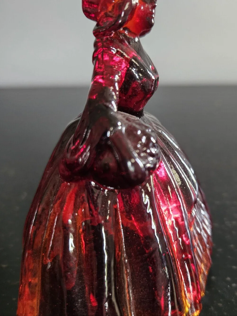 Boyds Lady Elizabeth Amberina Glass made with Colloidal Gold Whimsical Fairy